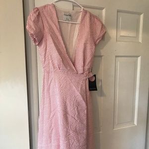 NWT Striped Wrap Dress